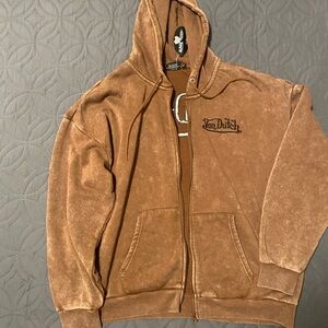 Von Dutch Tan Hoodie Jacket